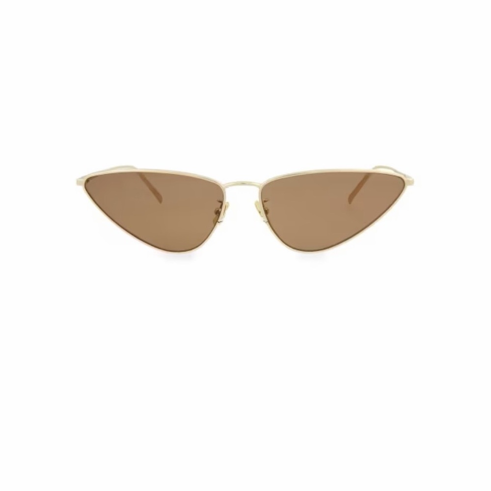 Saint Laurent 63 MM Gold Cat Eye Sunglasses - Picture 2 of 3